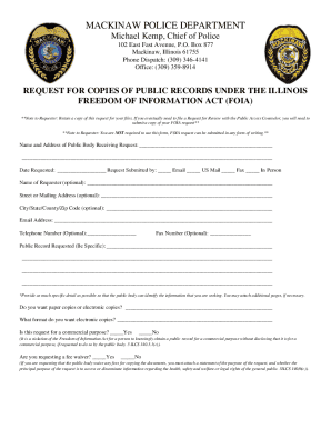 Illinois FOIA Request Form