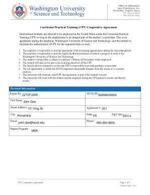 CPT Cooperative Agreement