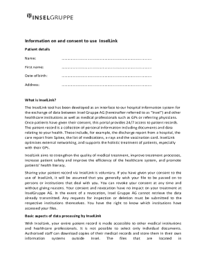 InselLink Patient Consent Form