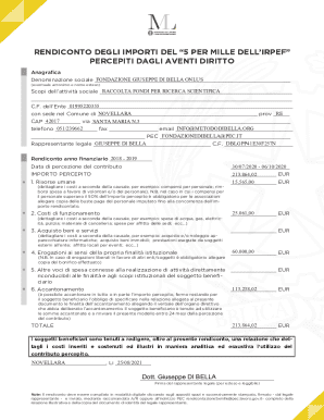 Italian 5 Per Mille Tax Form