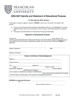 FRANU Statement of Educational Purpose