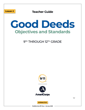 Good Deeds Lesson Plan