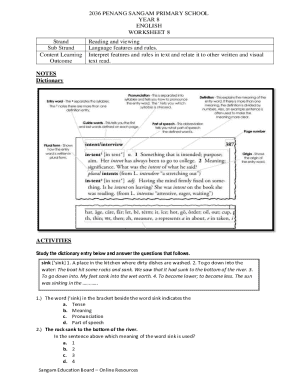 Year 8 Worksheet 8