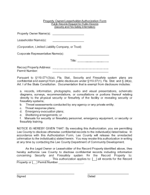 Property Owner Authorization Form