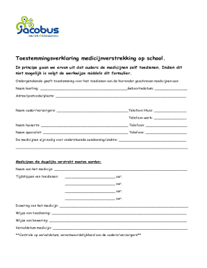 Medication Administration Consent Form