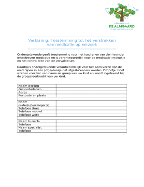 Medication Consent Form