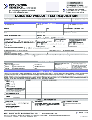 Targeted Variant Test Requisition Form
