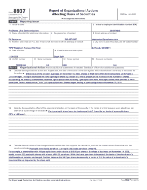 IRS Form 8937 Report