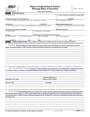 Form 8937 Report