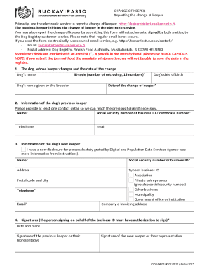 Finnish Dog Keeper Change Form
