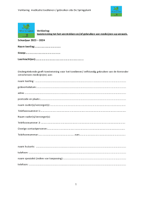 Medication Administration Consent Form