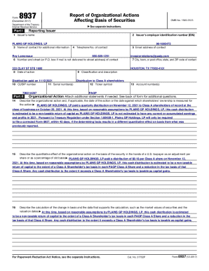 IRS Form 8937 Report