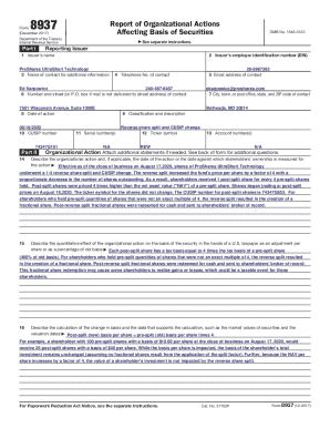 Form 8937 Report