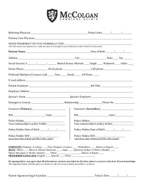 Patient Intake Form