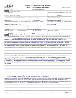 Form 8937 Report