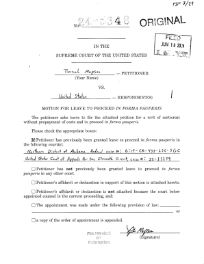 Motion for Leave to Proceed in Forma Pauperis