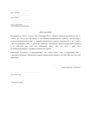 Polish Security Service Affidavit