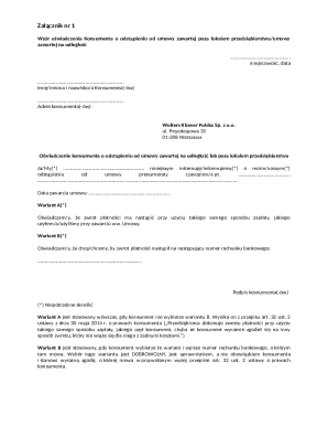 Consumer Withdrawal Form