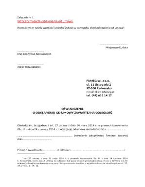 Consumer Contract Withdrawal Form