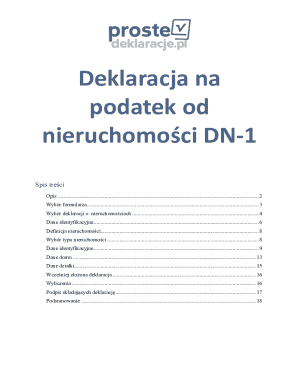 Poland Property Tax Declaration DN-1