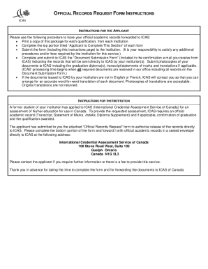 Official Records Request Form