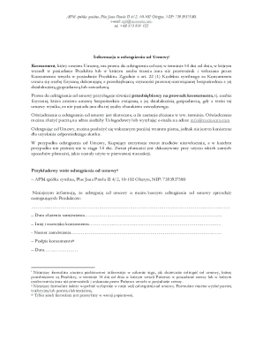 Poland Consumer Contract Withdrawal Form