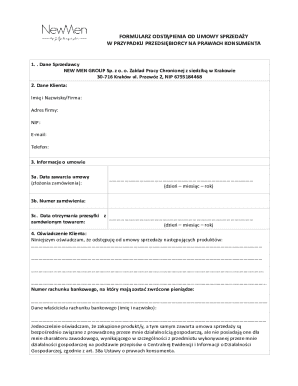 Poland Consumer Rights Withdrawal Form