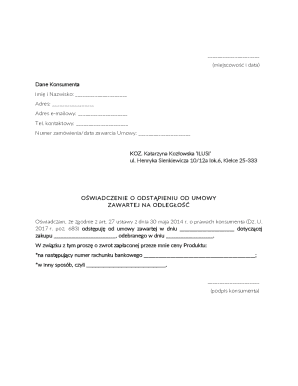 Poland Consumer Withdrawal Notice