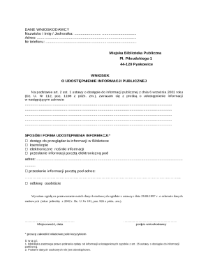 Poland Public Information Request Form