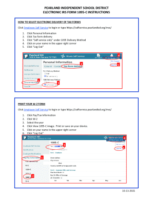Pearland ISD IRS Form 1095-C Instructions
