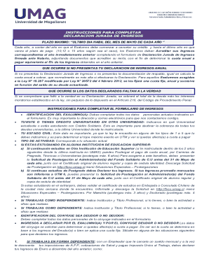 Declaración Jurada de Ingresos