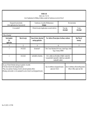 Form 11B Address Shifting Application