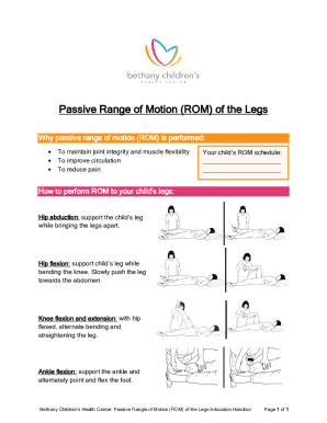 Passive Range of Motion Legs Guide
