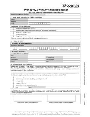 Insurance Payout Disposition Form
