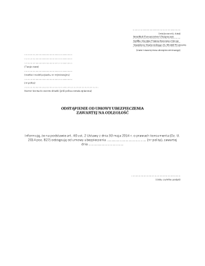 Insurance Policy Cancellation Form