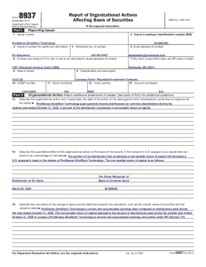 Form 8937 Report