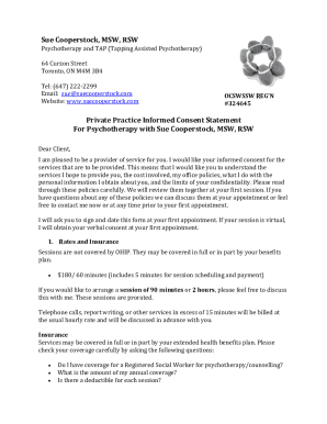 Private Practice Informed Consent Statement