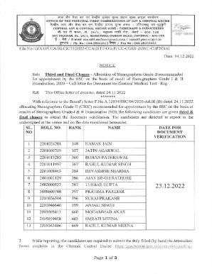 Candidate Medical Examination Form