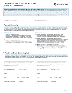 Change Account Ownership Authorization