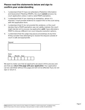 C100 Application under Children Act 1989