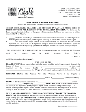 Virginia Real Estate Purchase Agreement