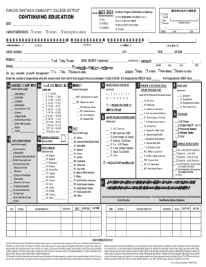 Rancho Santiago Community College District Registration Form