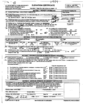 Elevation Certificate