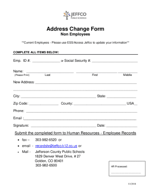 Address Change Form for Non-Employees