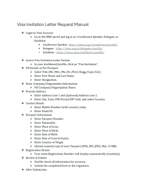 Visa Invitation Letter Request Manual