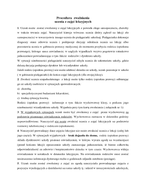 Student Absence Release Form