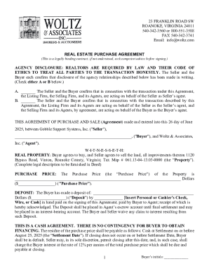 Virginia Real Estate Purchase Agreement