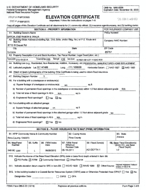 FEMA Elevation Certificate