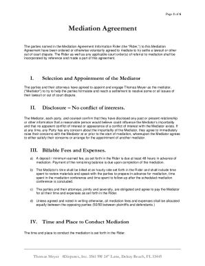 Mediation Agreement