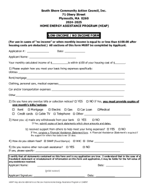 Low Income Home Energy Assistance Program Form